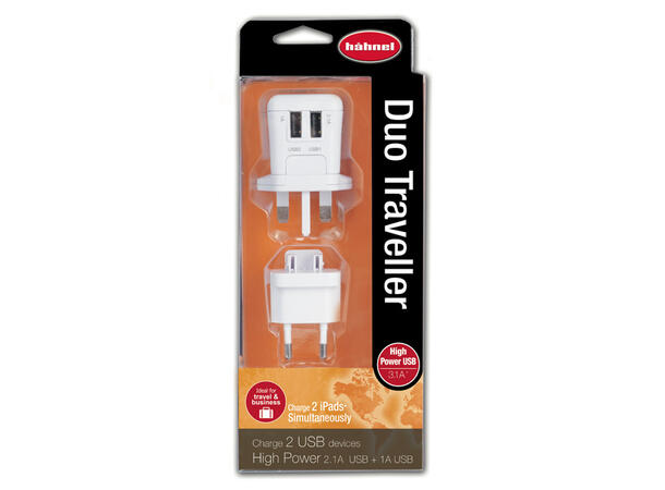 Hahnel Duo Traveller USB-lader for to enheter